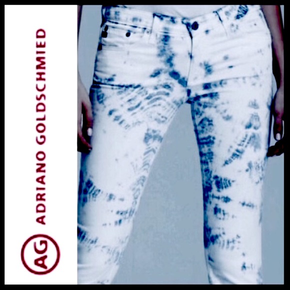 Ag Adriano Goldschmied Denim - AG Super Skinny Tie Dye Distressed Ankle